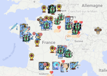 La carte des initiatives Covid-19 des entreprises de la santé (Crédit DR)