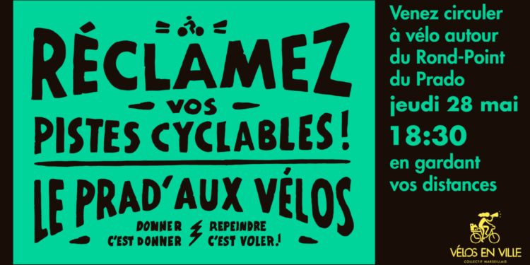 Vélo : les associations lancent une action contre la suppression de la piste du Prado