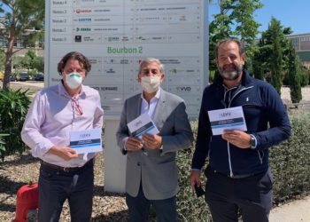 De gauche à droite : Thierry Vanderdocnkt, Didier Parakian et Yvan Gouchon au Domaine Vallée verte mercredi 20 mai