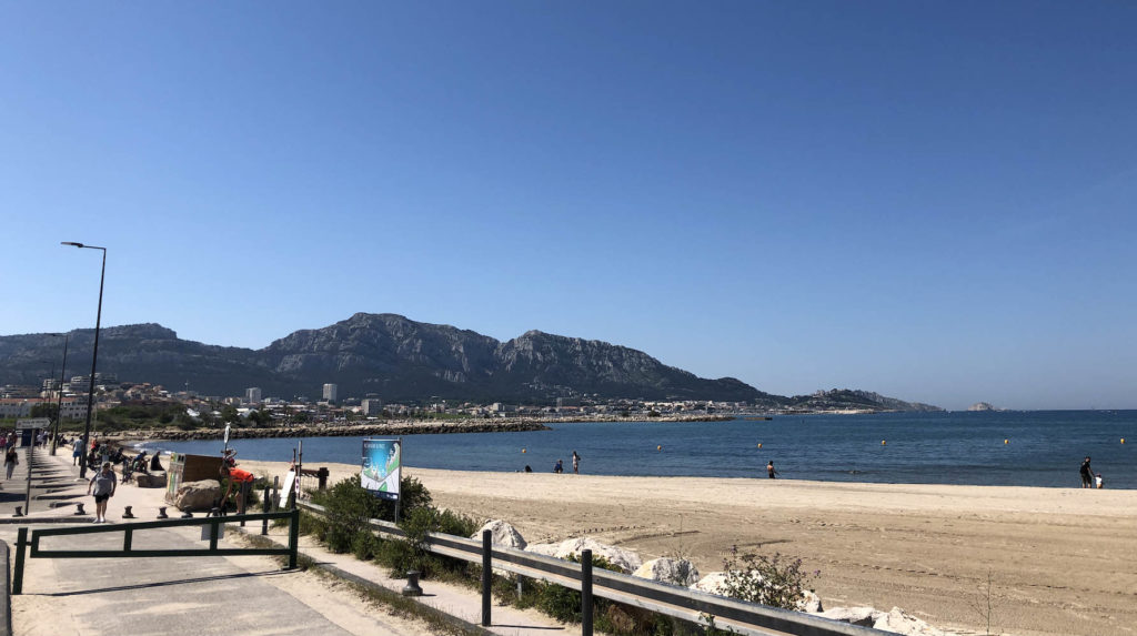 La plage de l'Huveaune à Marseille se situe entre les plages de Borély et Prado Nord (Crédit Gomet')