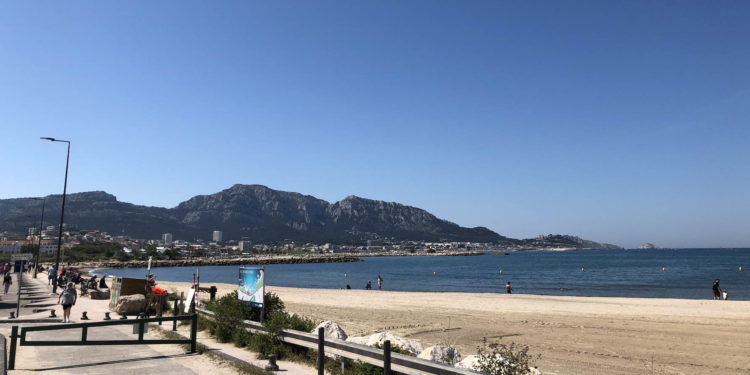 La plage de l'Huveaune à Marseille se situe entre les plages de Borély et Prado Nord (Crédit Gomet')