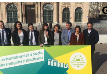 Les têtes de liste du Printemps marseillais réunies début février 2020 (crédit : archives Gomet')