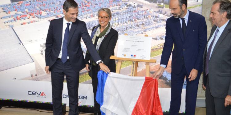 Inauguration du siège mondial de CEVA Logistics à Marseille par le Premier Ministre Edouard Philippe (Crédit Provence Promotion)