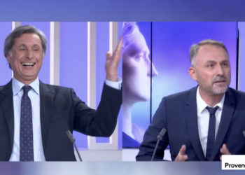 Patrick de Carolis, a pris une avance de 890 voix (26,41 %) au premier tour sur son rival communiste, Nicolas Koukas. (Crédit Photo : Capture France Télévisions)