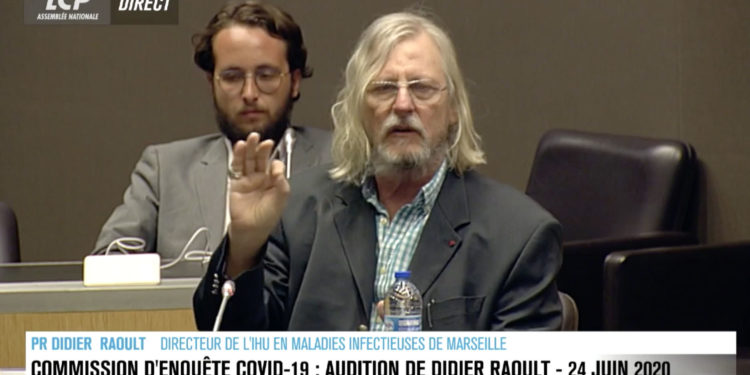 Didier Raoult devant les députés mercredi 24 juin (Capture LCP).