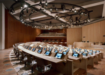 Le samedi 4 juillet, les 101 conseillers élus le 28 juin désigneront le maire de Marseille à la salle Bargemon. (Photo AMC Architecture)