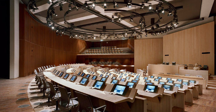 Le samedi 4 juillet, les 101 conseillers élus le 28 juin désigneront le maire de Marseille à la salle Bargemon. (Photo AMC Architecture)