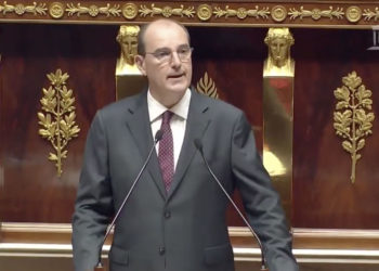 Jean Castex à l'Assemblée nationale lors de son discours de politique générale mercredi 15 juillet 2020 (Capture AN)