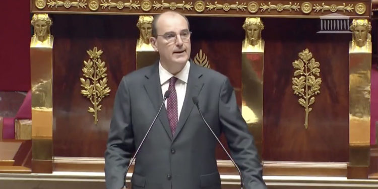 Jean Castex à l'Assemblée nationale lors de son discours de politique générale mercredi 15 juillet 2020 (Capture AN)