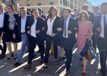 Les leaders du Printemps marseillais arrivent à l'hôtel de ville samedi 4 juillet 2020 (Crédit @PrintempsMRS)