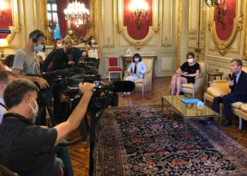 Christophe Mirmand à la préfecture de région et des Bouches-du-Rhône à Marseille lors de sa première rencontre avec la presse lundi 24 août (Crédit Gomet'/JFE)