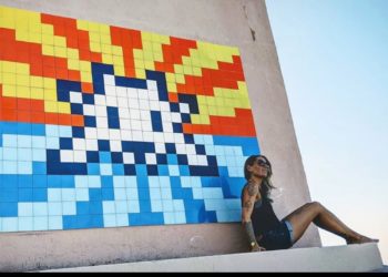 Invader was... à la Pointe Rouge (Crédit capture Instagram DR @del_arbonetta)