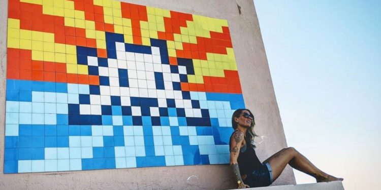 Invader was... à la Pointe Rouge (Crédit capture Instagram DR @del_arbonetta)