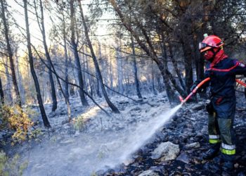 1800 pompiers ont été mobilisés pour maîtriser l'incendie le plus grave de l'été en France (Crédit Pompiers_13)