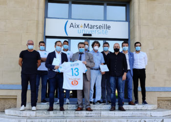 Les acteurs du partenariat, Eric Berton et Denis Bertin (crédit : Aix-Marseille Université)