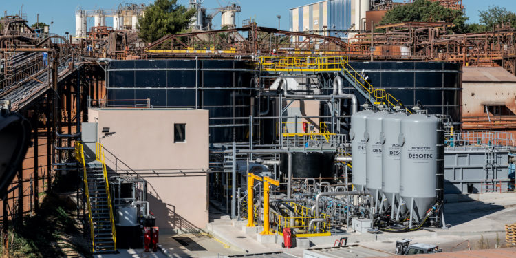 La nouvelle station de traitement des eaux d'Alteo inauguré le vendredi 4 septembre à Gardanne (Crédit DR)