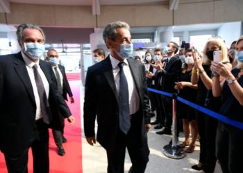 Renaud Muselier, le président de la Région Sud et de Régions de France vendredi 4 septembre à Marseille avec Nicolas Sarkozy (Crédit Twitter @RenaudMuselier).