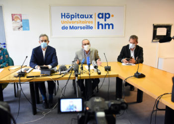 La direction de l'AP-HM annonce son plan de bataille pour gérer la deuxième vague de Covid à Marseille lors d'une conférence de presse mercredi 9 septembre (Crédit Christophe Asso)