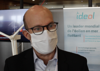 Le président d'Ideol, Paul de La Guérivière, fait le point sur l'actualité de l'éolien flottant au Fowt 2020 (Crédit MM)