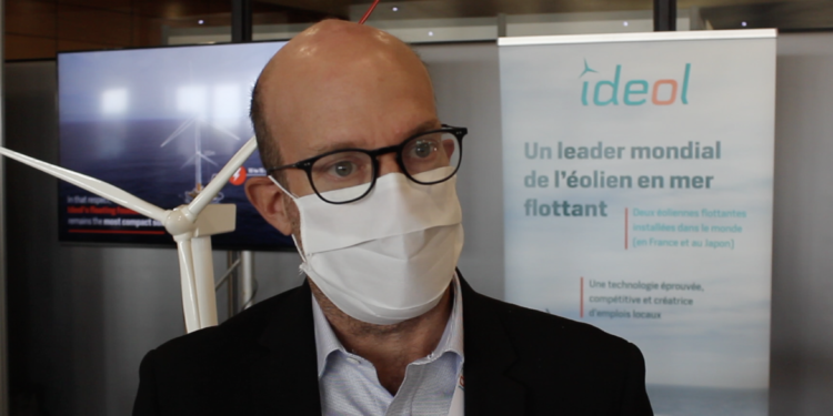 Le président d'Ideol, Paul de La Guérivière, fait le point sur l'actualité de l'éolien flottant au Fowt 2020 (Crédit MM)