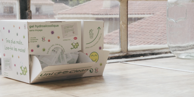Les doses de gel hydroalcoolique Uni-clean font bondir le chiffre de Chic Conception