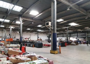 L'entrepôt de la SAD Marseille aux Aygalades où la presse nationale est à nouveau prête à être distribuée (Crédit CGT SAD Marseille)