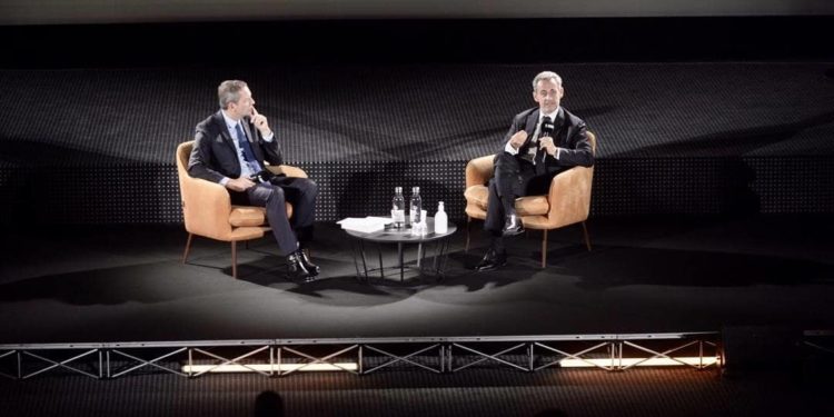 Nicolas Sarkozy était l'invité d'honneur de l'UPE 13 lors du 20e Forum des entrepreneurs. (Crédit: UPE 13)