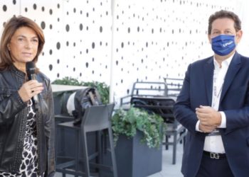 Philippe Korcia, avec Martine Vassal, vendredi 4 septembre lors du Forum des entrepreneurs (Crédit capture Twitter @MartineVassal)