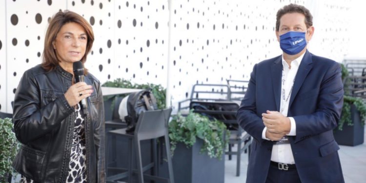 Philippe Korcia, avec Martine Vassal, vendredi 4 septembre lors du Forum des entrepreneurs (Crédit capture Twitter @MartineVassal)