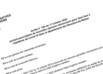 L'arrêté du préfet portant sur le couvre-feu a été diffusé samedi 17 octobre 2020 à 8h.