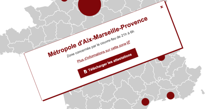 Les attestations pour déroger au couvre-feu (Source Ministère de l'Intérieur.)