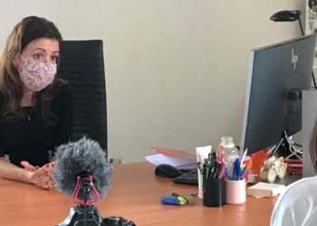Audrey Gatian, vendredi 9 octobre dans son bureau à la maire de Marseille (Crédit MM).