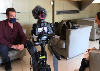 Christophe Hugon interrogé par Lena Cardo (Crédit photo Gomet'/Mathieu Marais)