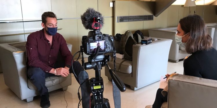Christophe Hugon interrogé par Lena Cardo (Crédit photo Gomet'/Mathieu Marais)