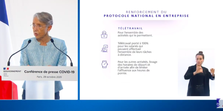 Confinement 2 : « le télétravail n’est pas une option » insiste Elisabeth Borne (2/4)