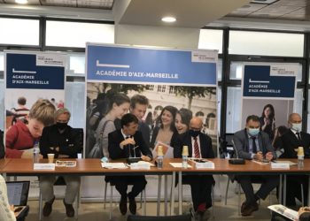 Les responsables de l'éducation et de l'enseignement supérieur réunis à Aix pour une première conférence de rentrée (Crédit HC).