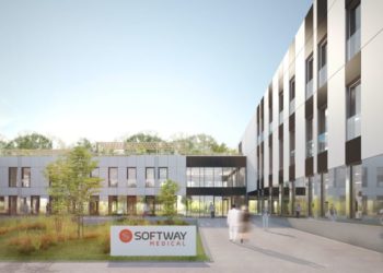 Une vue d'architecte du futur siège de Softway Medical à Fuveau (Crédit DR)