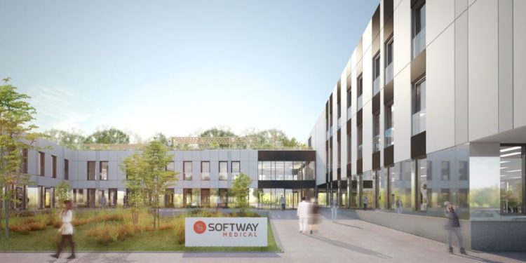 Une vue d'architecte du futur siège de Softway Medical à Fuveau (Crédit DR)