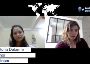 Victoria Delorme (à gauche) interrogée par Margaux Racanière.