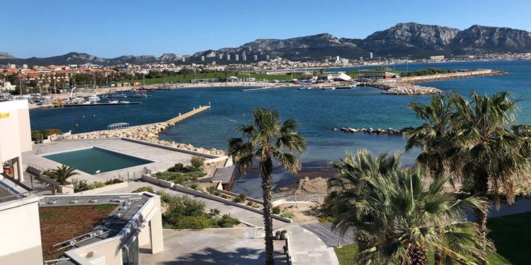 La base nautique du Roucas Blanc, future Marina pour les Jeux Olympiques 2024 (Crédit Gomet'/JFE).