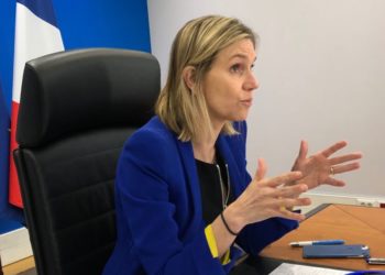 Agnes Pannier-Runacher pendant sa réunion en visio avec Renaud Muselier Crédit Territoires dindustries)