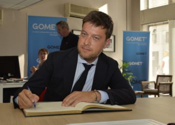 Benoît Payan dans les locaux de Gomet' en septembre 2019 (Crédit JY Delattre).