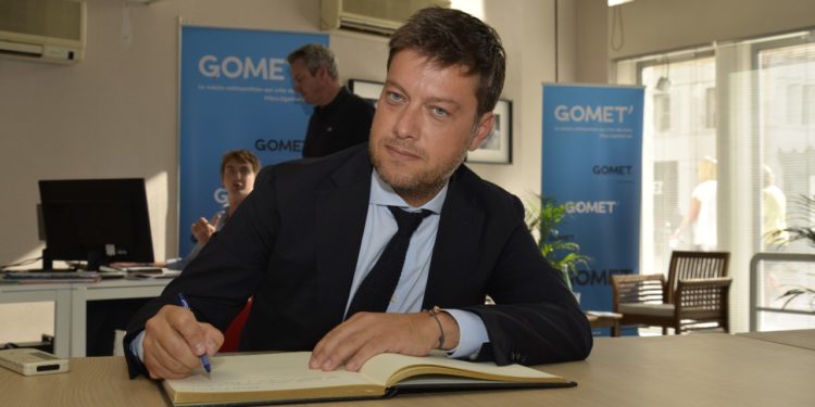 Benoît Payan dans les locaux de Gomet' en septembre 2019 (Crédit JY Delattre).