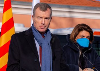 Le préfet Christophe Mirmand avec au second plan Martine Vassal (Crédit Gomet'/JYD)