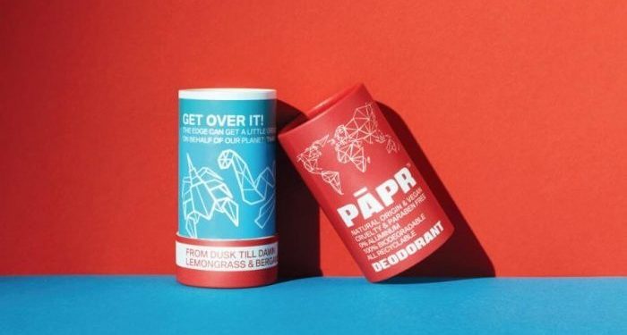 Paper Cosmetics fabrique des déodorants naturels avec des emballages en papier recyclé (Crédit Paper Cosmetics)