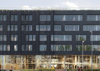 A rennes, NGE Immobilier développe la Cyberplace, un bâtiment de bureau dédié à la cybersécurité (Crédit Alfonso Femia)