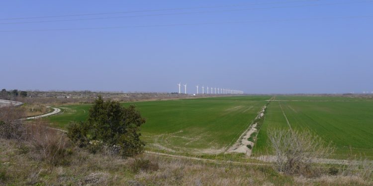 La plaine de La Crau à l'arrière de la zone portuaire de Fos (Crédit Gomet'/JFE).