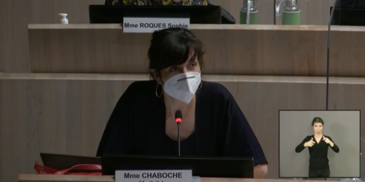 Mathilde Chaboche a demandé des précisions à l'Etat sur la légalité des travaux porte d'Aix (Crédit Capture d'écran Ville de Marseille)