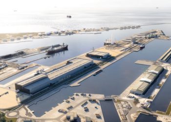 Siemens est en train de construire un grosse usine d’éolienne sur le port du Havre (Crédit DR)