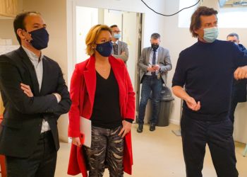 Olivia Grégoire avec Cédric O et Cyril Zimmermann (Crédit JYD/Gomet')